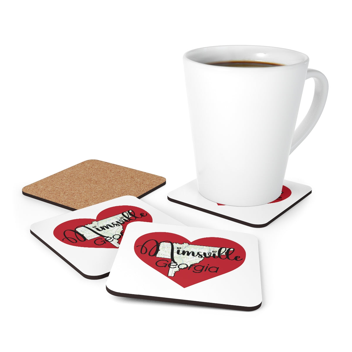 Mimsville Georgia Corkwood Coaster Set