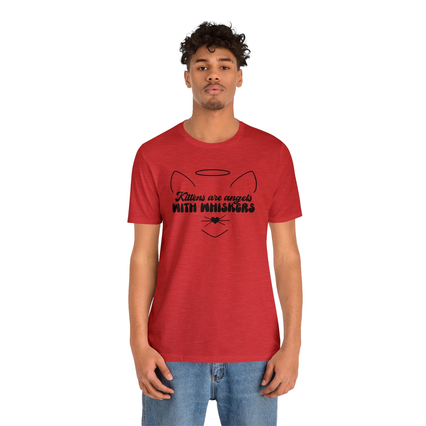Kittens Are Angels With Whiskers Cat Short Sleeve T-shirt