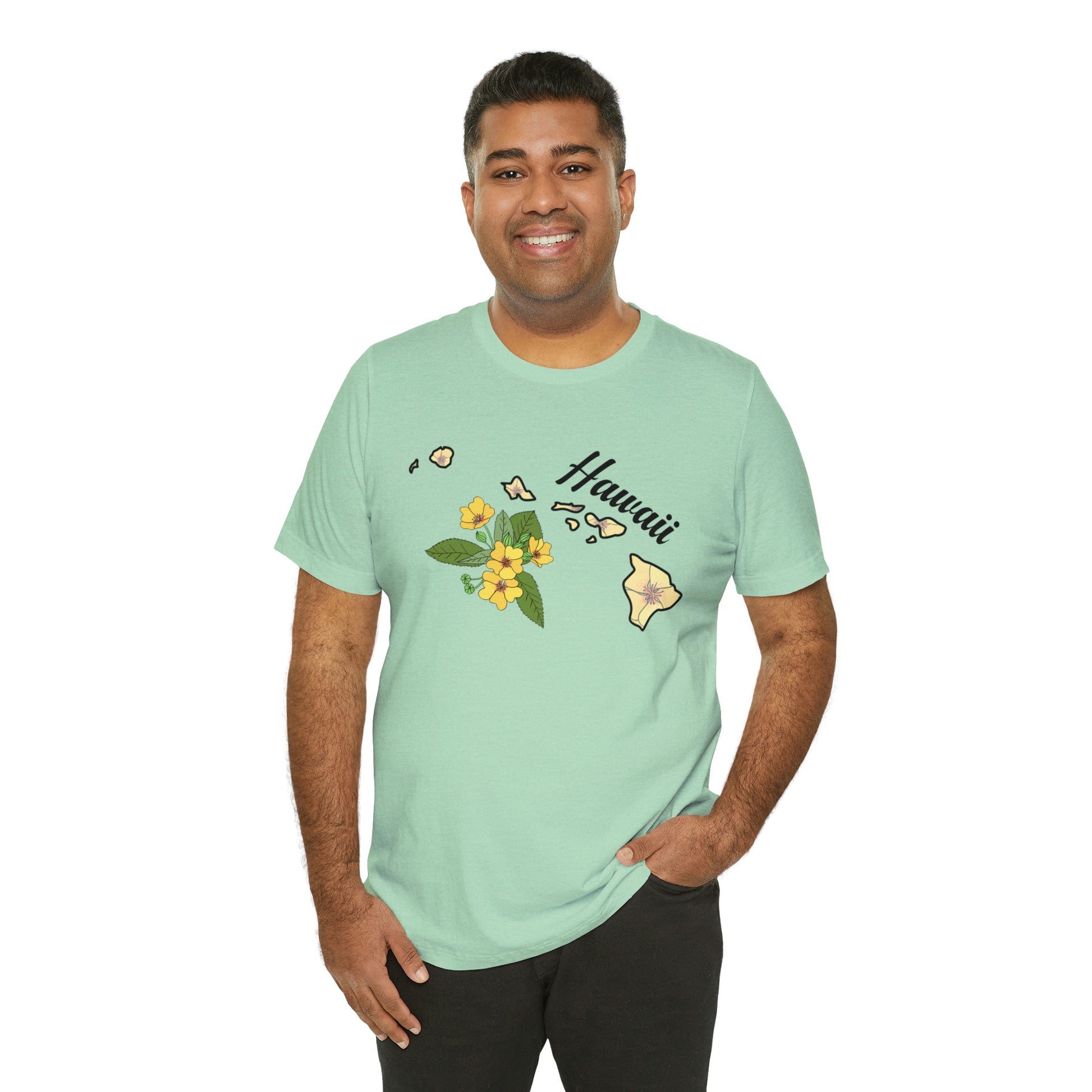 Hawaii State Flower Short Sleeve T-shirt