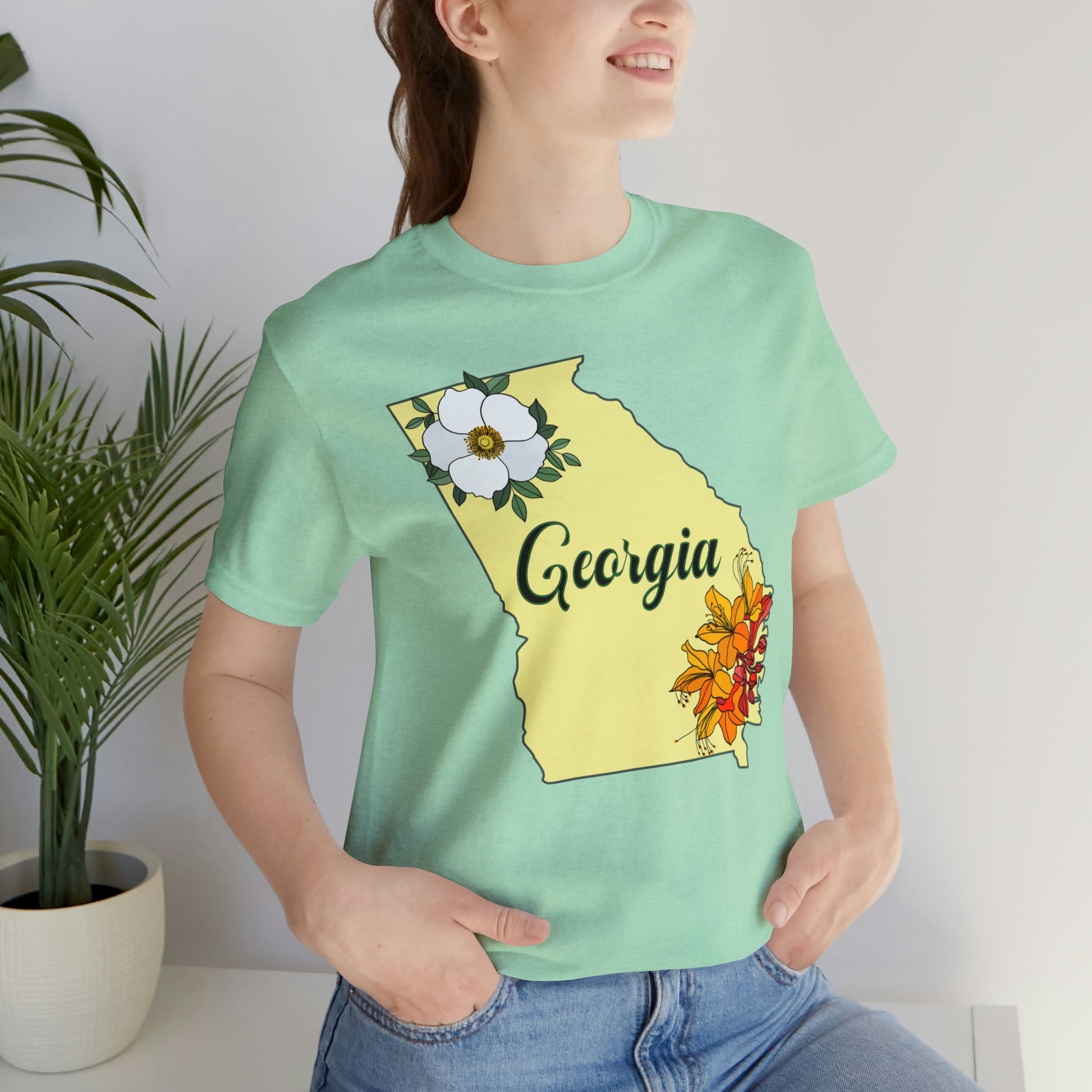 Georgia State Flower Short Sleeve T-shirt