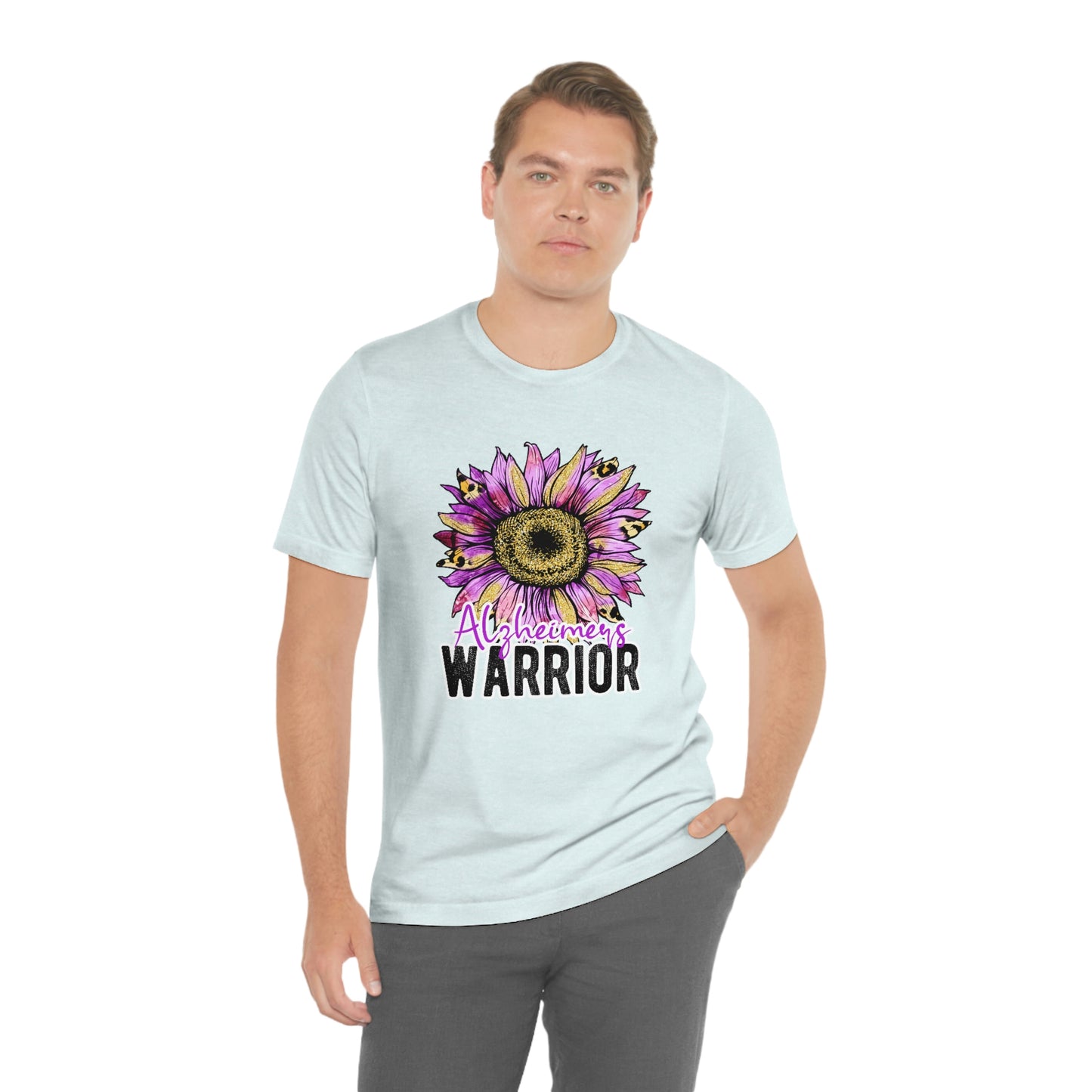Alzheimer's Warrior Print Unisex Jersey Short Sleeve Tee