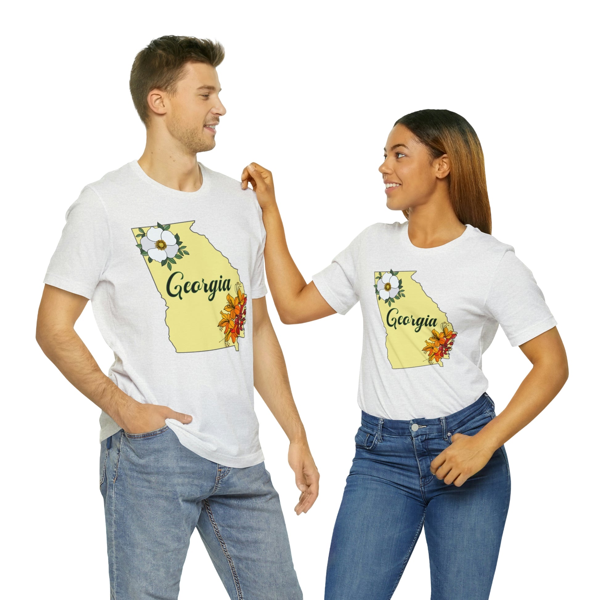 Georgia State Flower Short Sleeve T-shirt