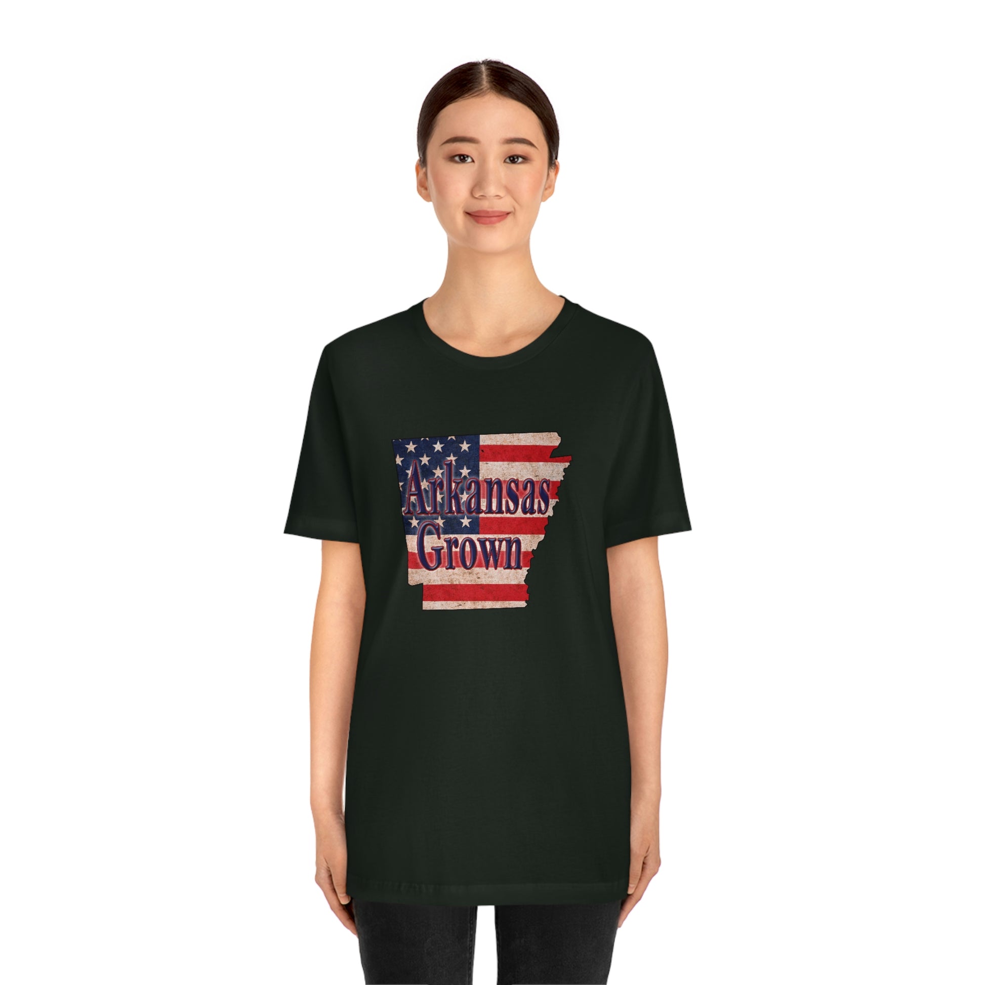 Arkansas Grown US Flag Unisex Jersey Short Sleeve Tee Tshirt T-shirt