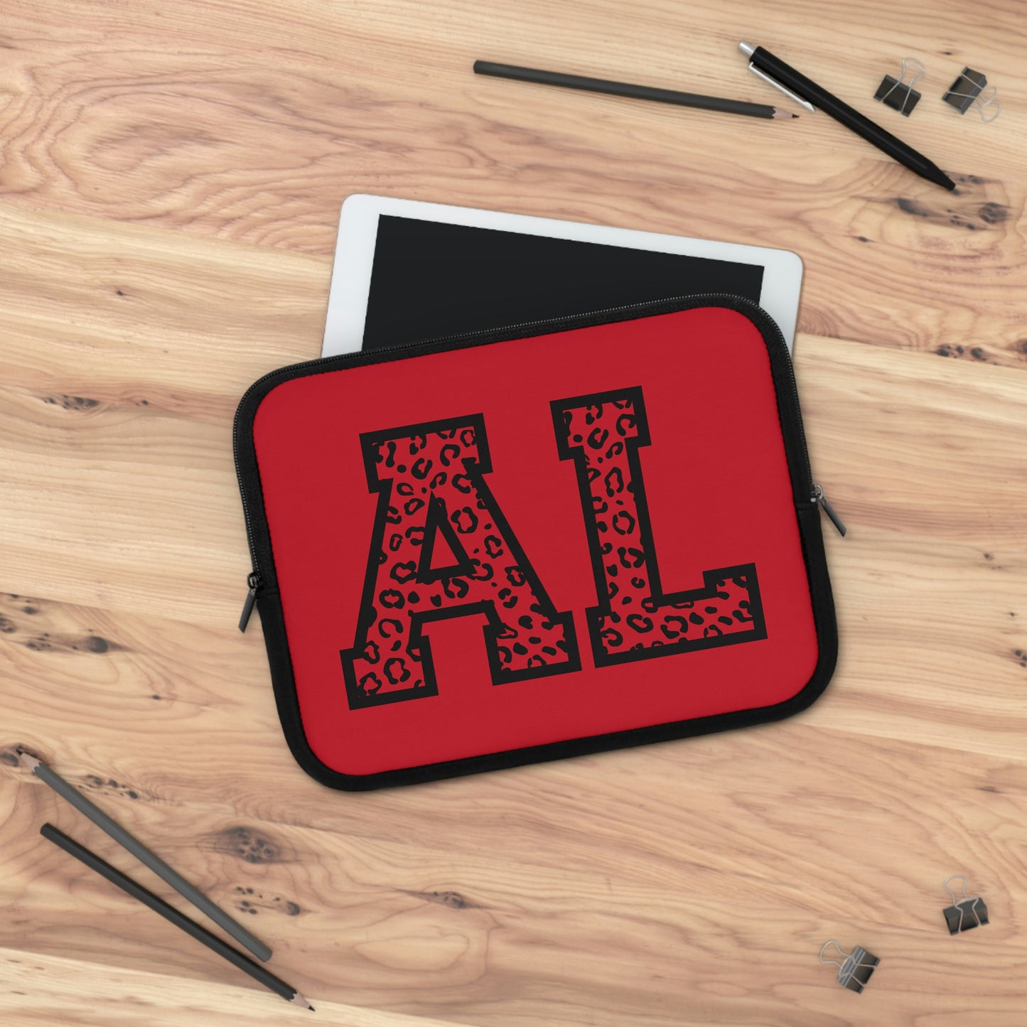 Alabama Leopard Print AL Laptop Sleeve