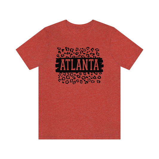Atlanta Georgia Leopard Print Short Sleeve T-shirt