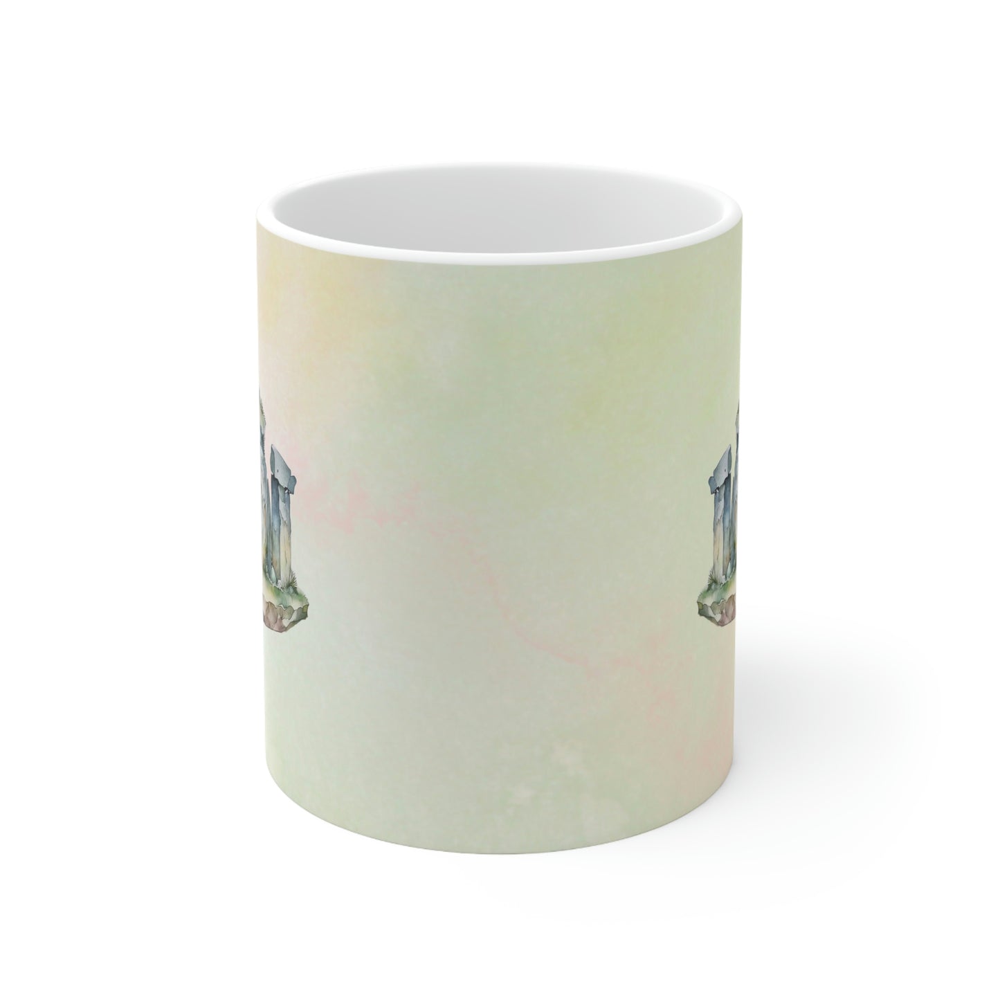 Standing Stones Watercolor Ceramic Mug 11oz