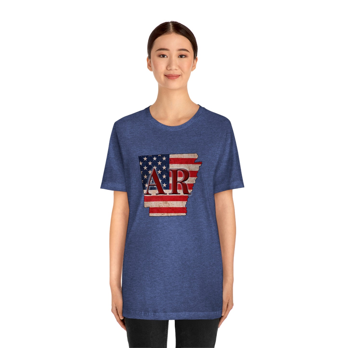 Arkansas AR US Flag Unisex Jersey Short Sleeve Tee Tshirt T-shirt