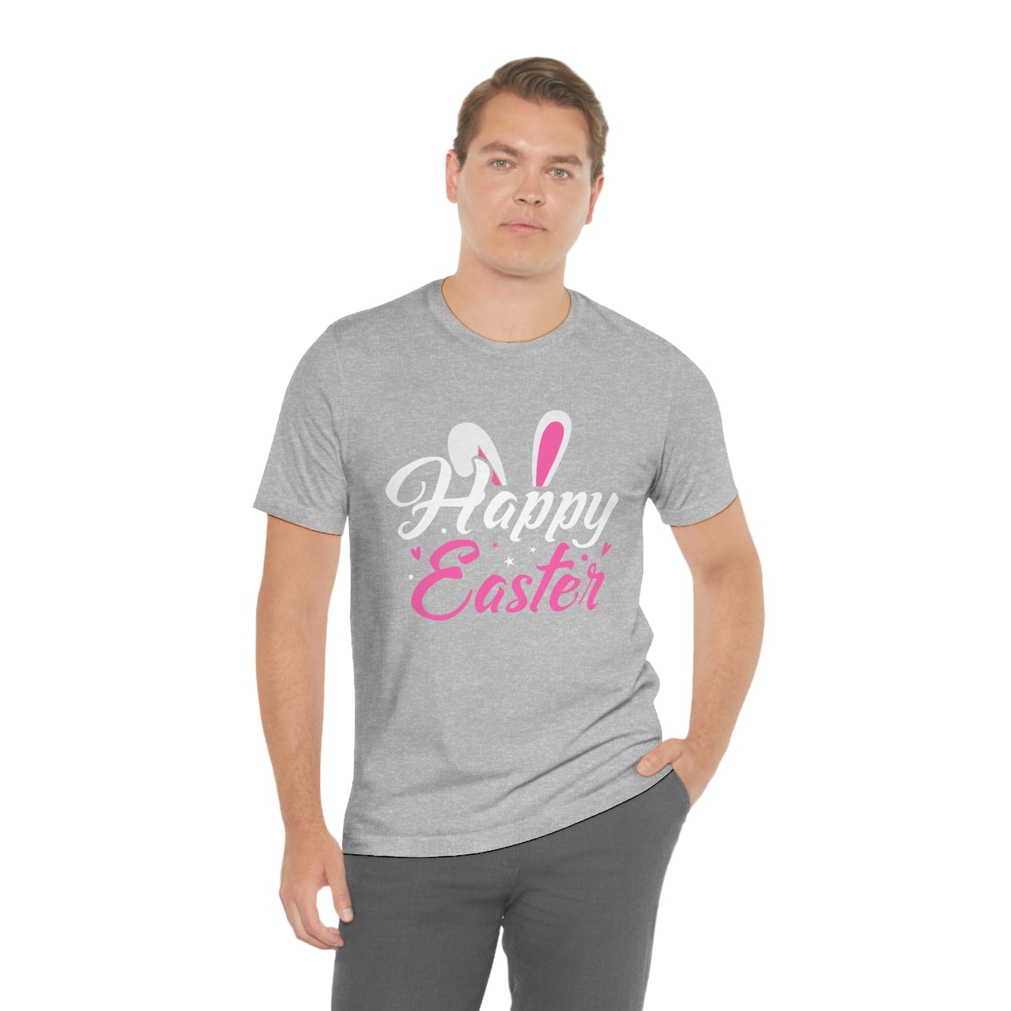 Happy Easter Bunny Ears Unisex Jersey Short Sleeve Tee