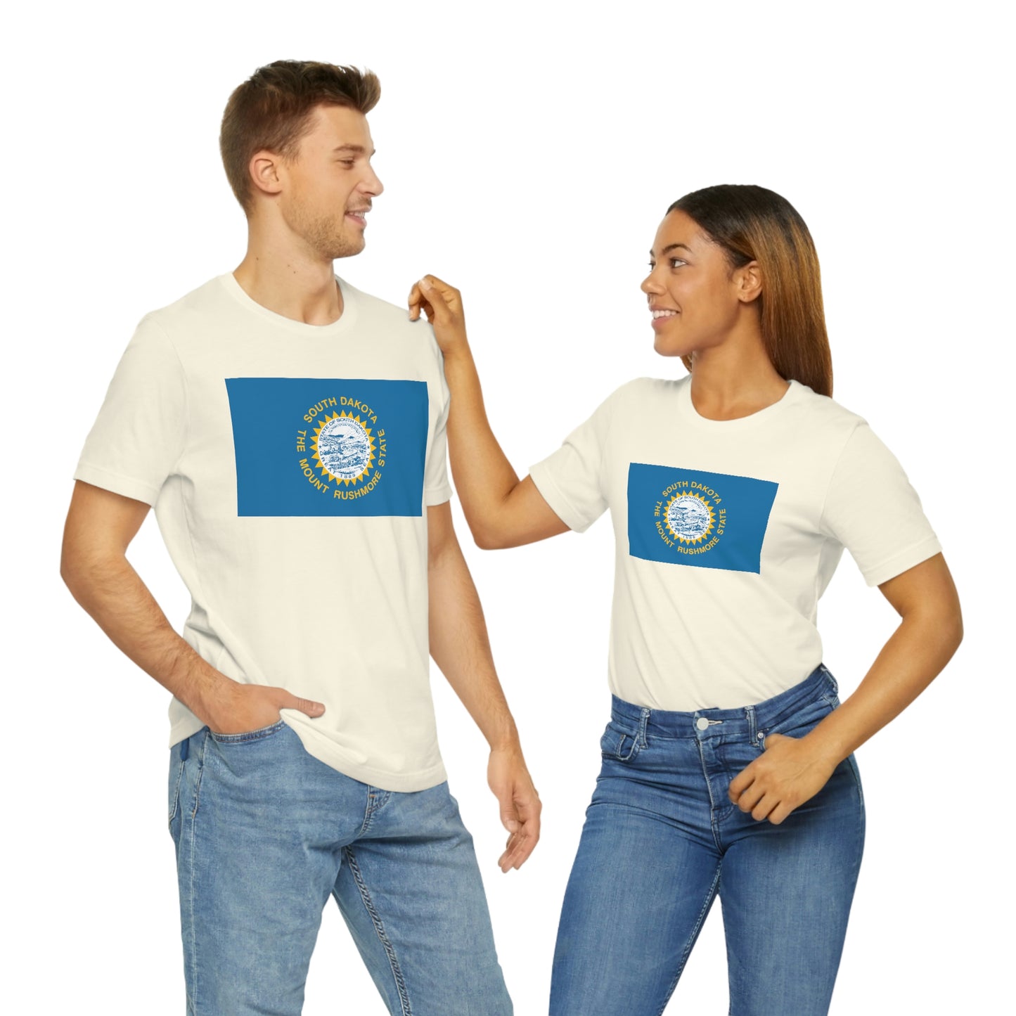 South Dakota Flag Unisex Jersey Short Sleeve Tee Tshirt T-shirt