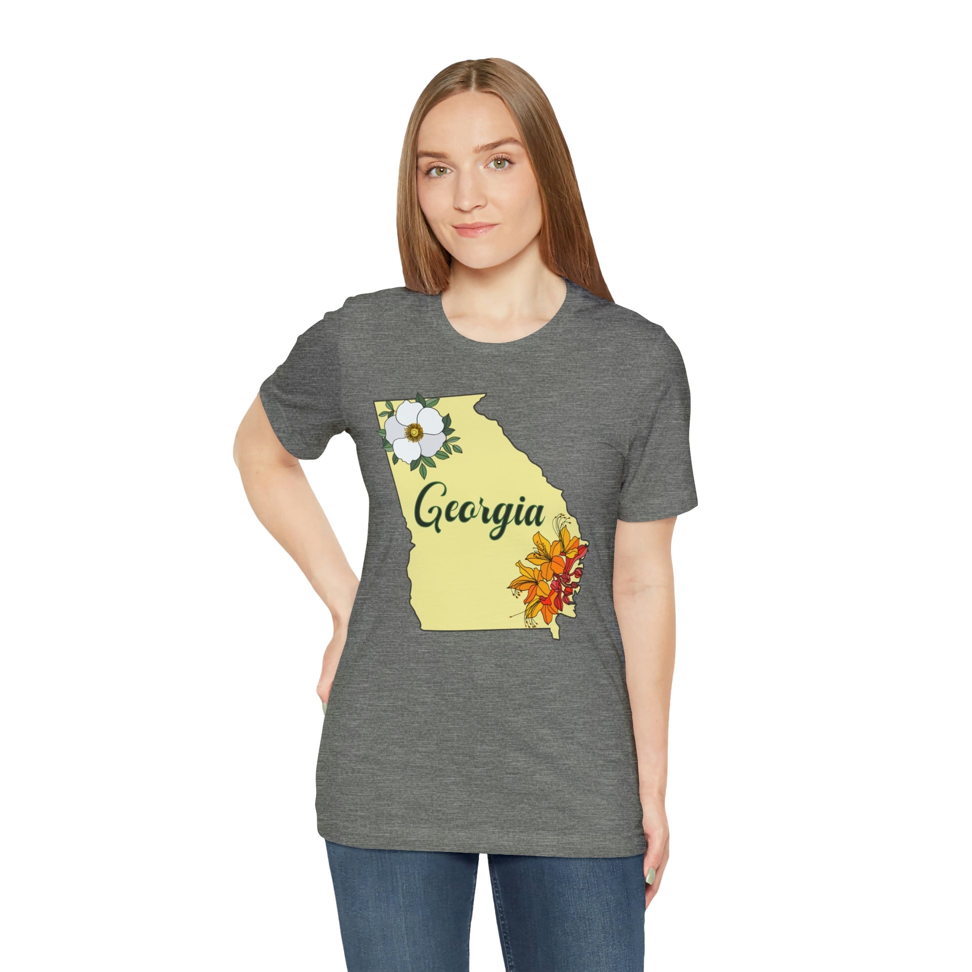 Georgia State Flower Short Sleeve T-shirt