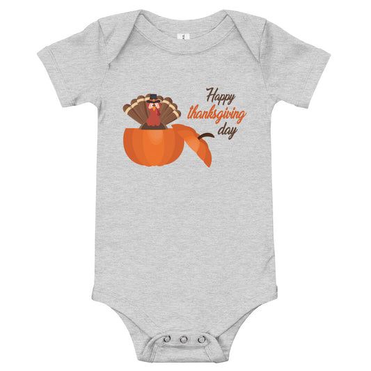 Happy Thanksgiving Day Baby short sleeve one piece