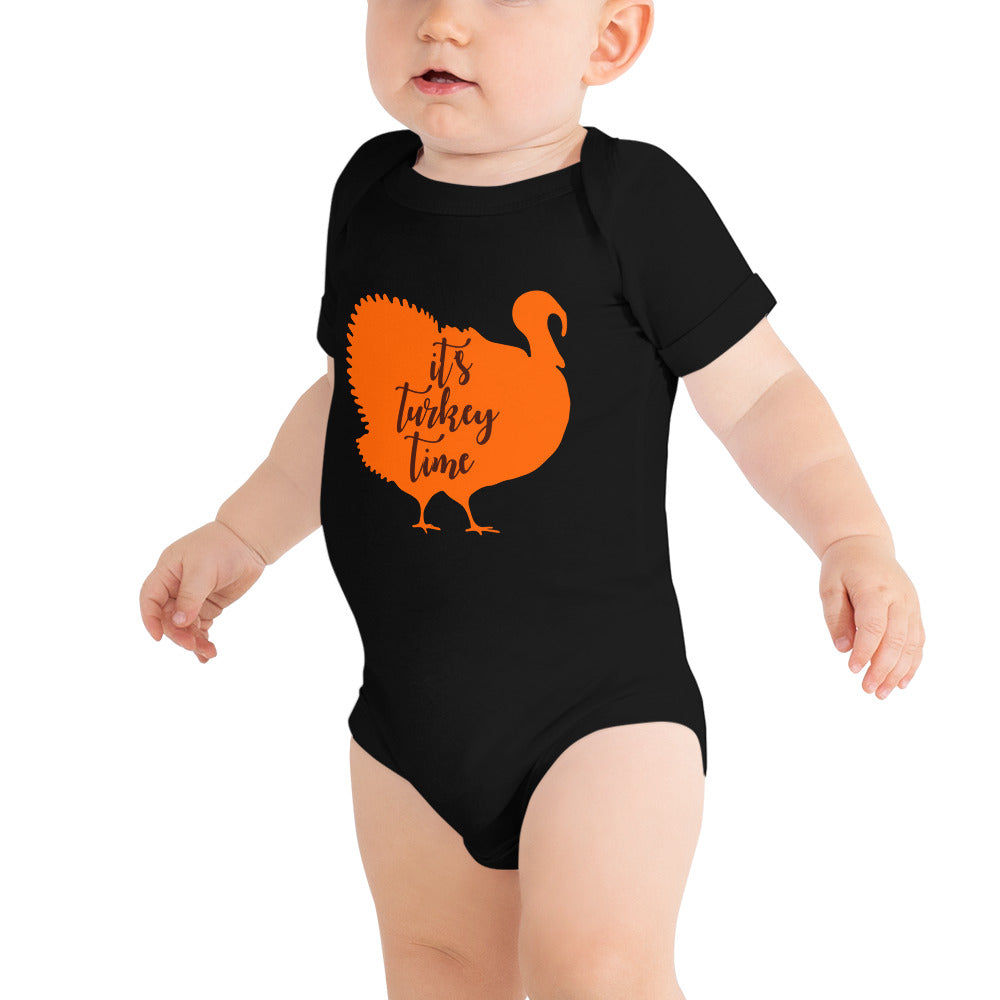 It's Turkey Time Baby short sleeve one piece