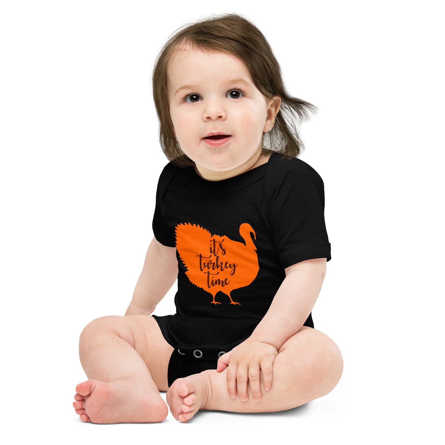 It's Turkey Time Baby short sleeve one piece