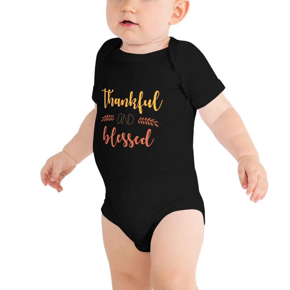 Thankful and Blessed Baby short sleeve one piece