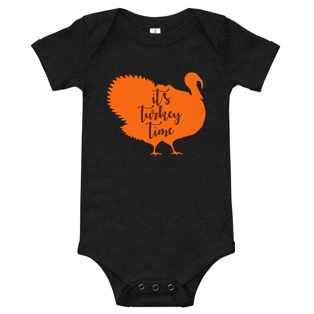 It's Turkey Time Baby short sleeve one piece