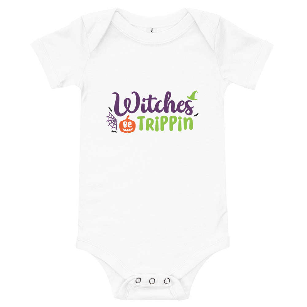 Witches Be Trippin' Baby short sleeve one piece