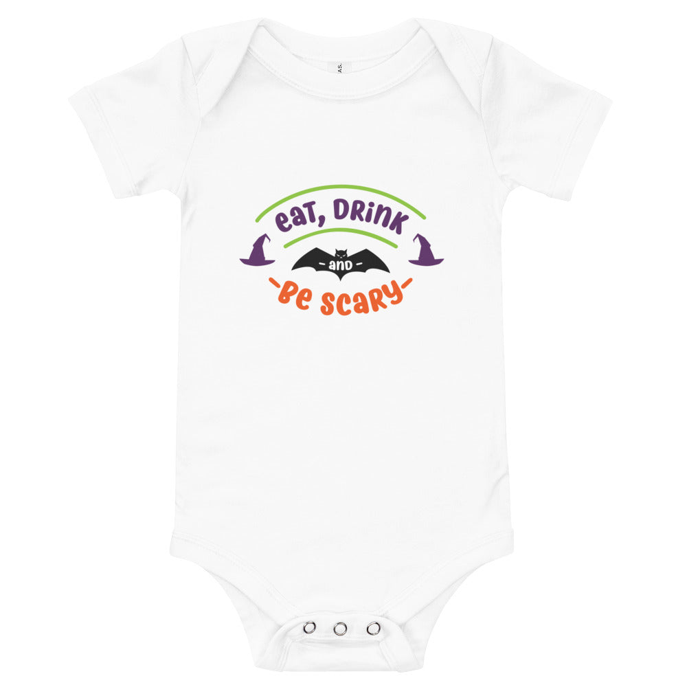 Eat Drink and Be Scary Baby short sleeve one piece