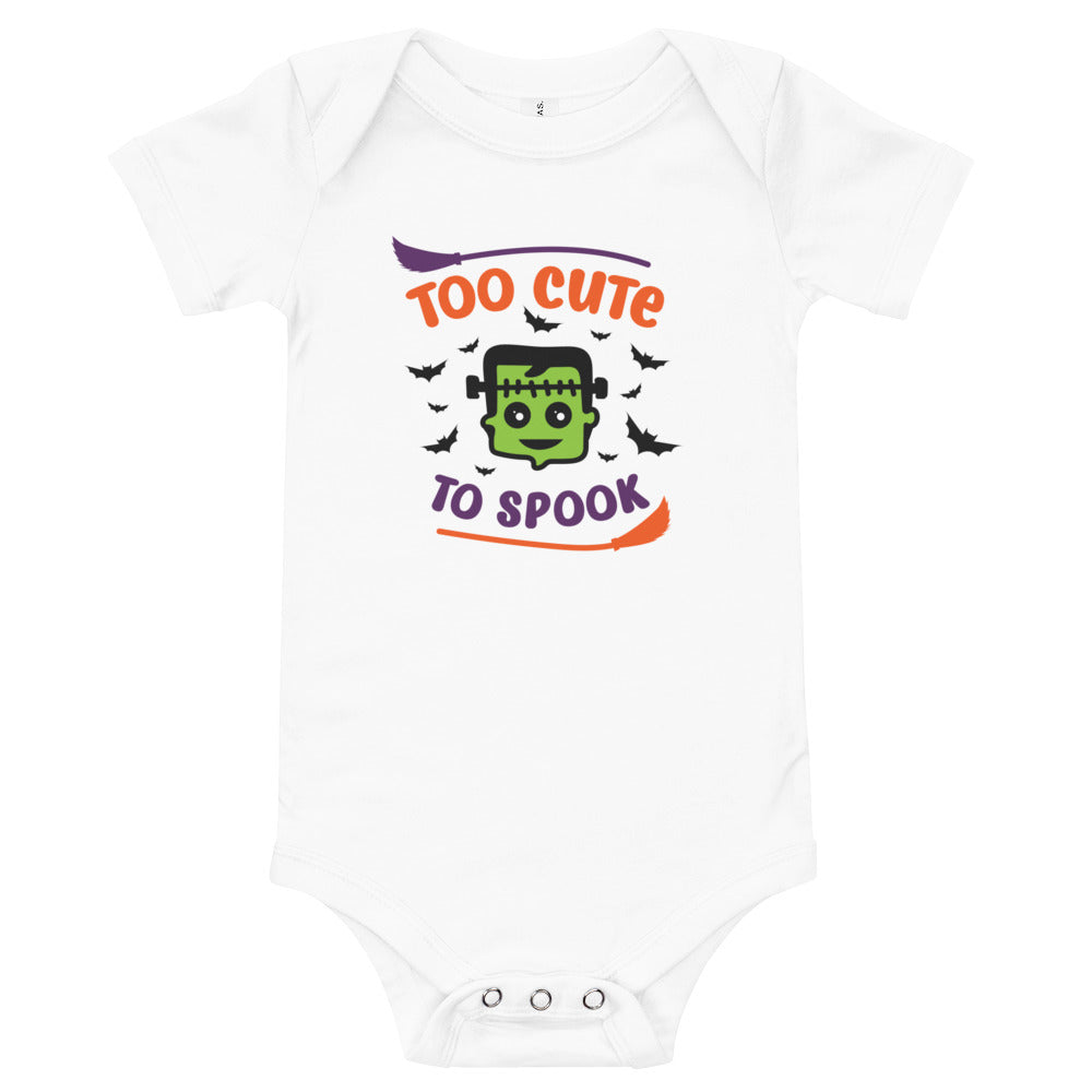 Too Cute to Spook Baby short sleeve one piece