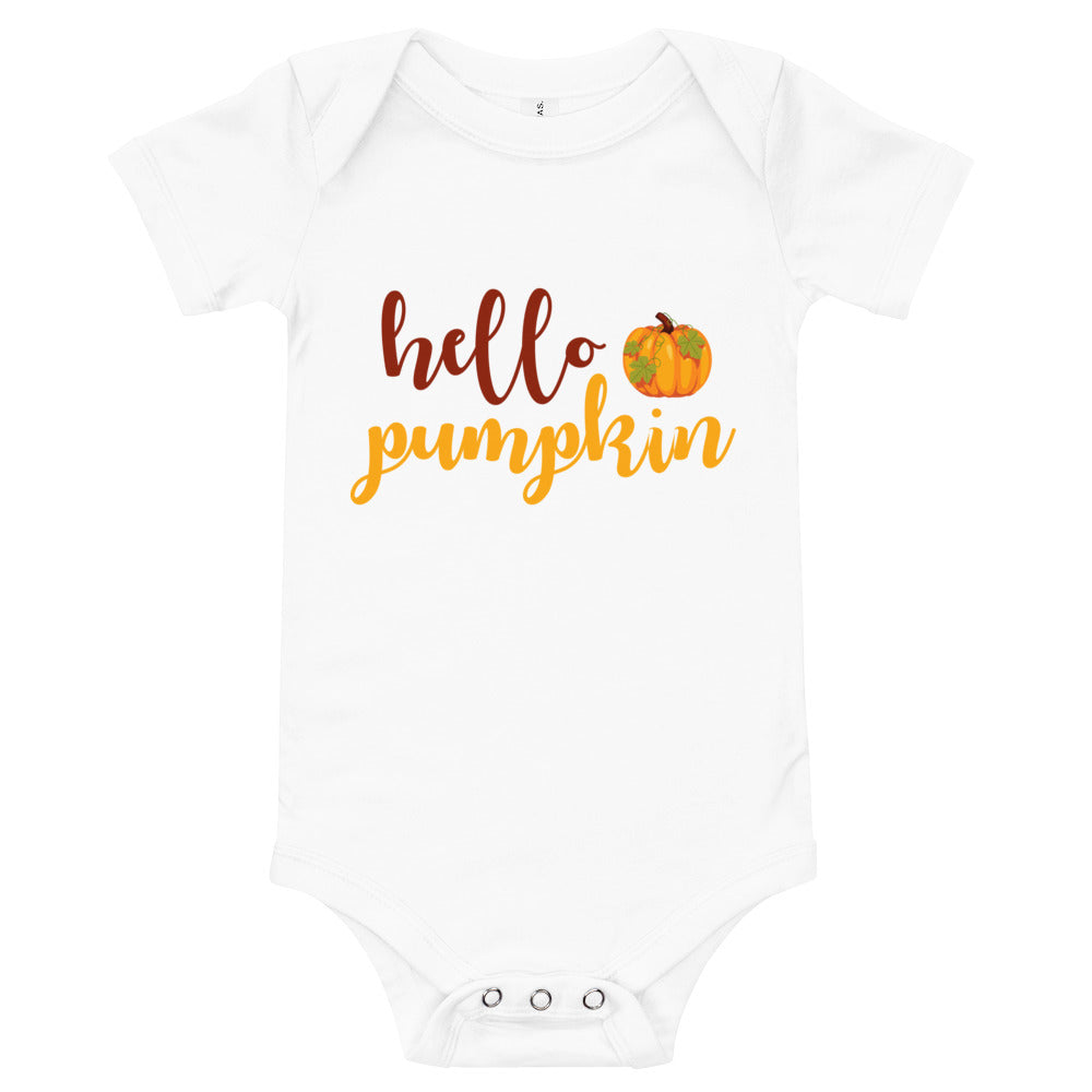 Hello Pumpkin Baby short sleeve one piece
