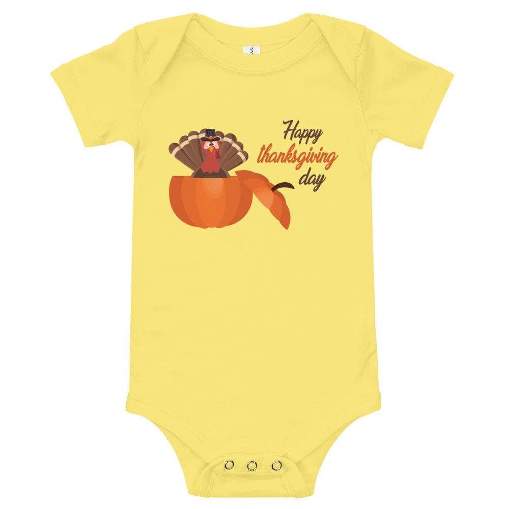 Happy Thanksgiving Day Baby short sleeve one piece