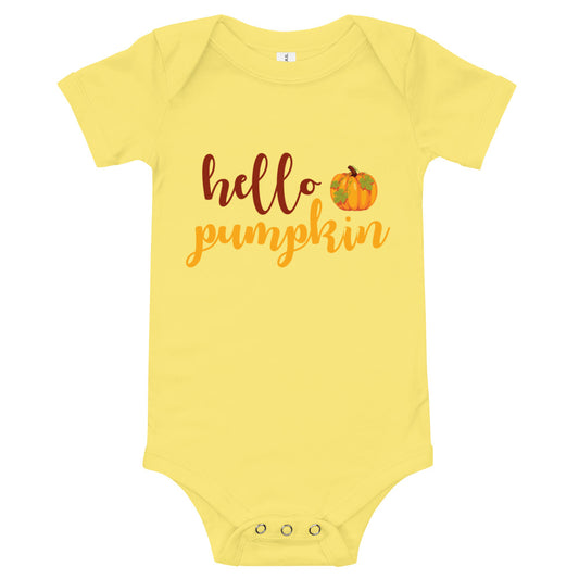 Hello Pumpkin Baby short sleeve one piece