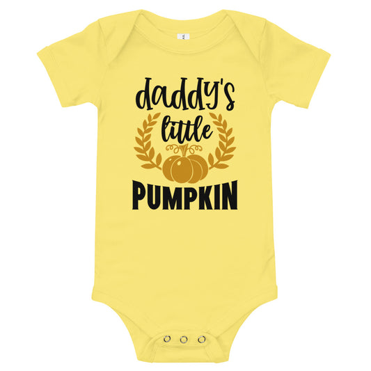 Daddy's Little Pumpkin Baby short sleeve one piece