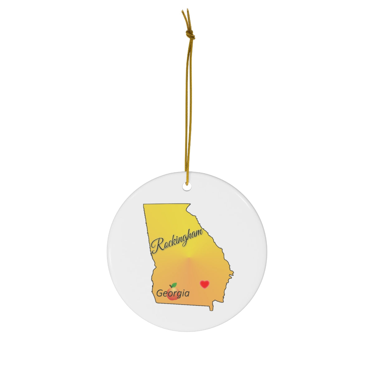 Rockingham Georgia Ceramic Ornament, 1-Pack