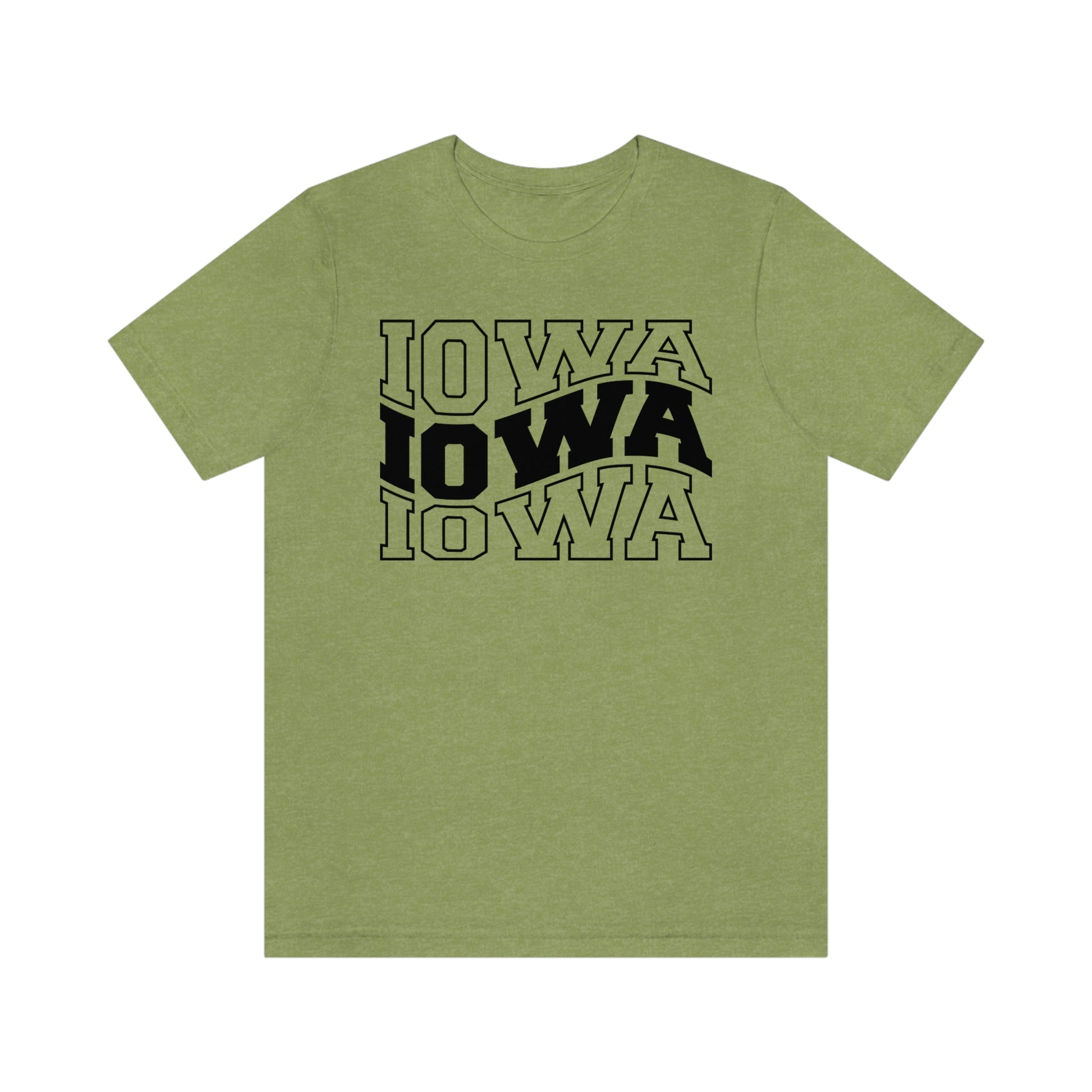 Iowa Varsity Letters Triple Wavy Short Sleeve T-shirt