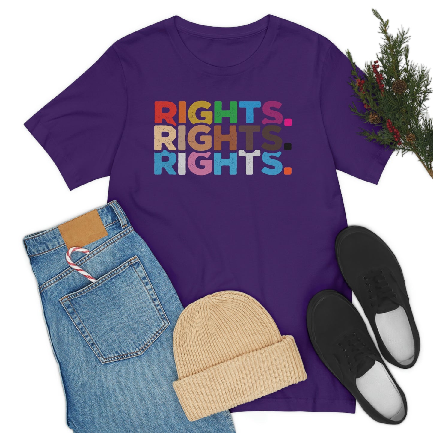 Rights. Rights. Rights. LGBTQIA Unisex Jersey Short Sleeve Tee