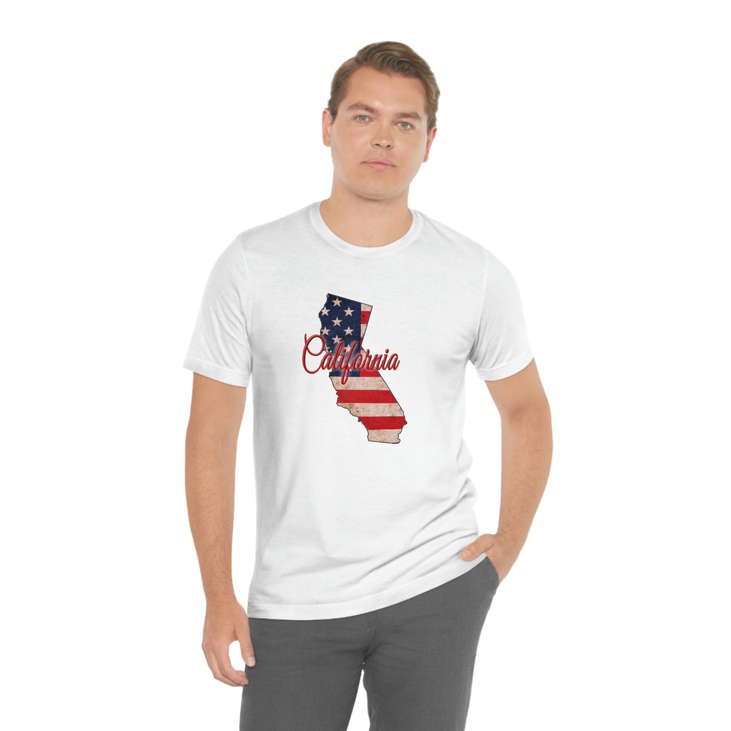 California US Flag Unisex Jersey Short Sleeve Tee Tshirt T-shirt