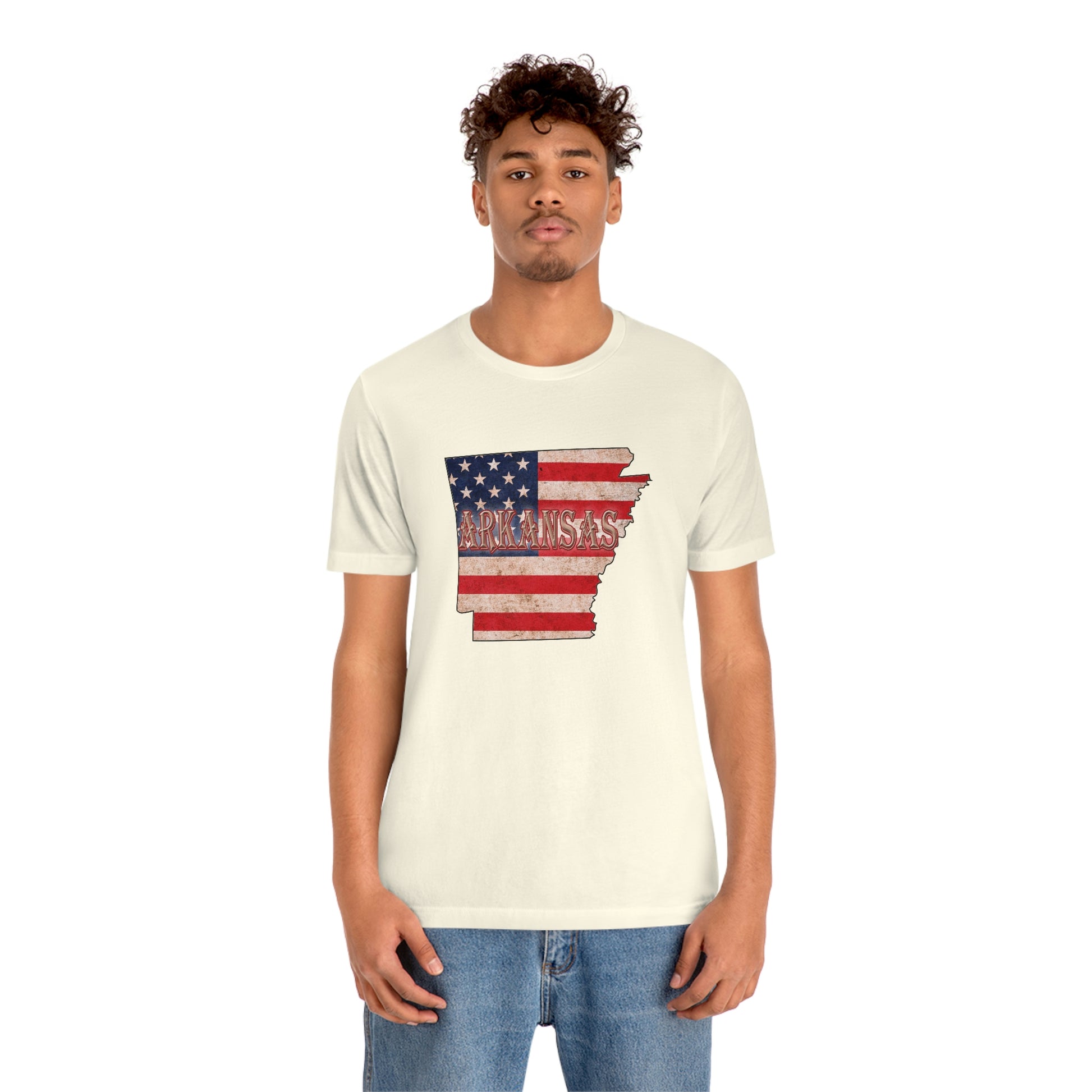 Arkansas AR US Flag Unisex Jersey Short Sleeve Tee Tshirt T-shirt