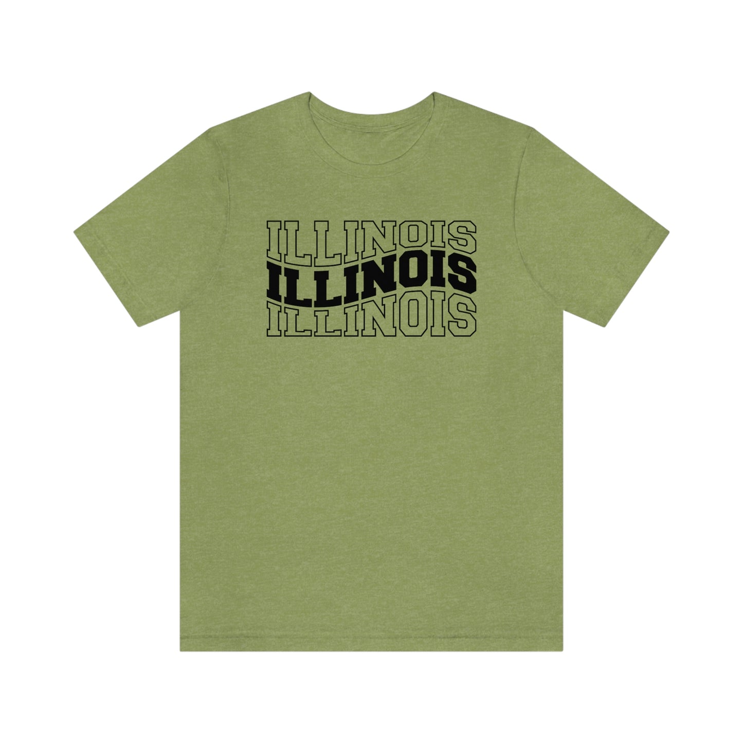 Illinois Varsity Letters Wavy Short Sleeve T-shirt
