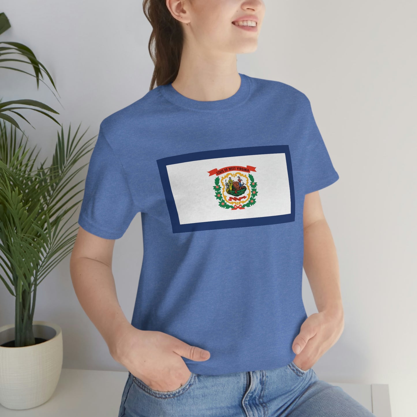 West Virginia Flag Unisex Jersey Short Sleeve Tee Tshirt T-shirt