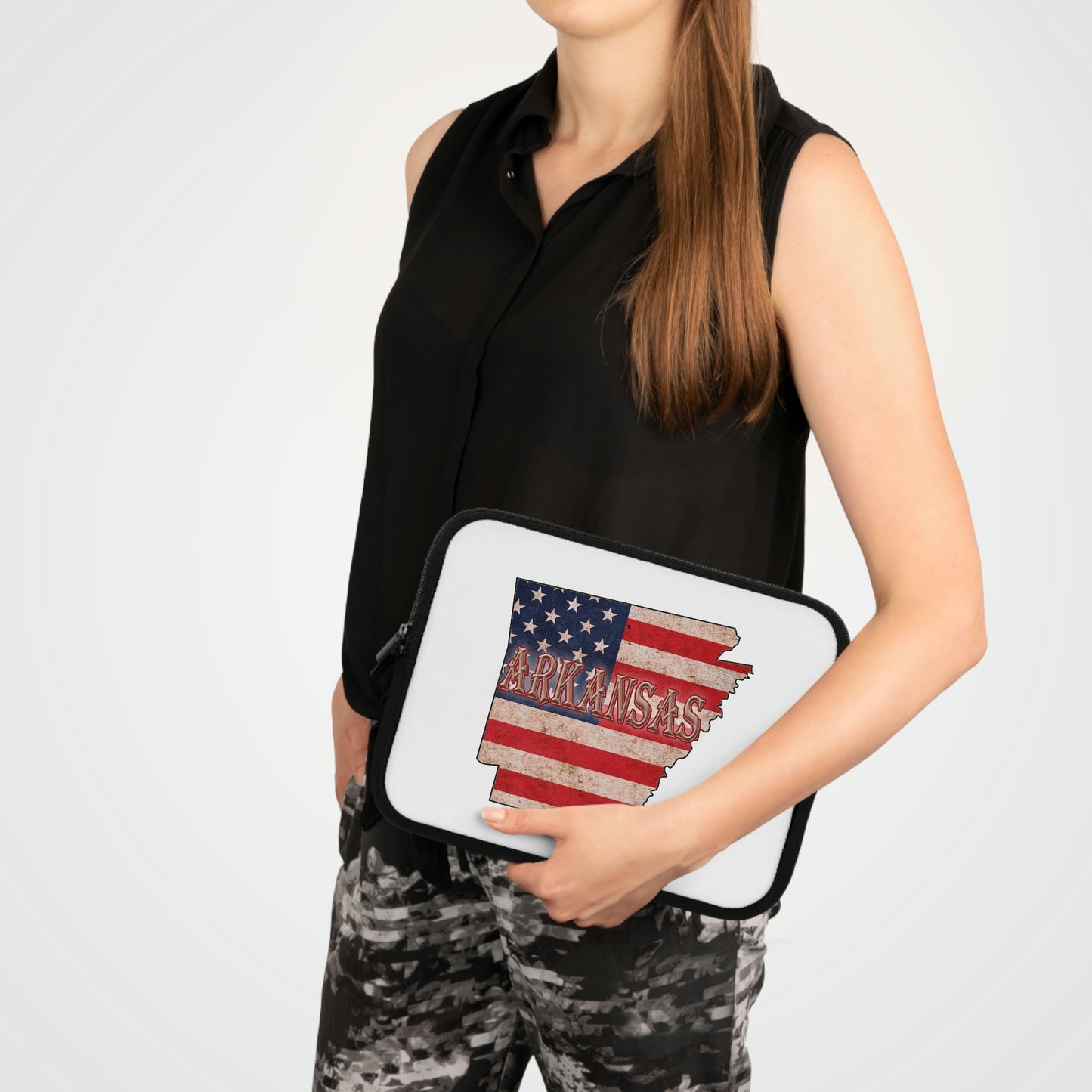 Arkansas US Flag Laptop Sleeve