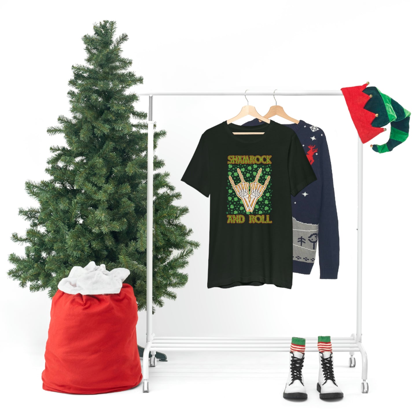 Shamrock and Roll St. Patrick's Day Unisex Jersey Short Sleeve Tee