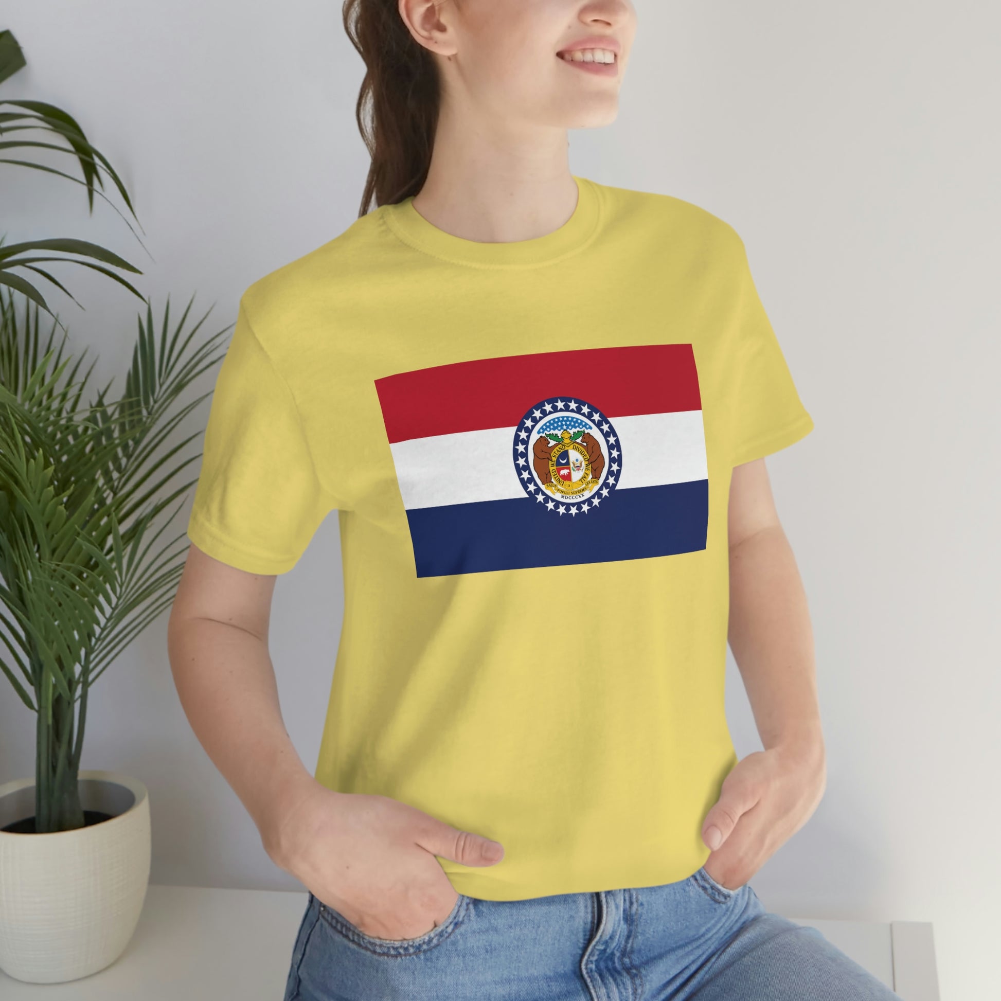 Missouri Flag Unisex Jersey Short Sleeve Tee Tshirt T-shirt