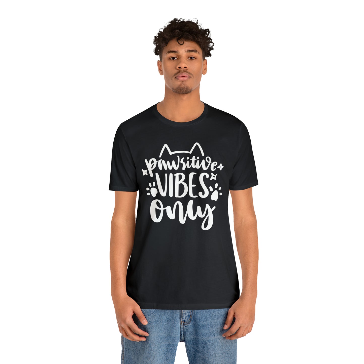 Pawsitive Vibes Only Cat Short Sleeve T-shirt