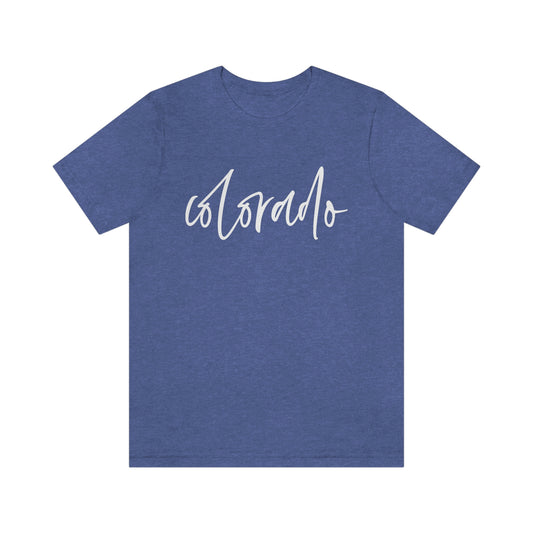 Colorado Script Unisex Jersey Short Sleeve Tee Tshirt T-shirt