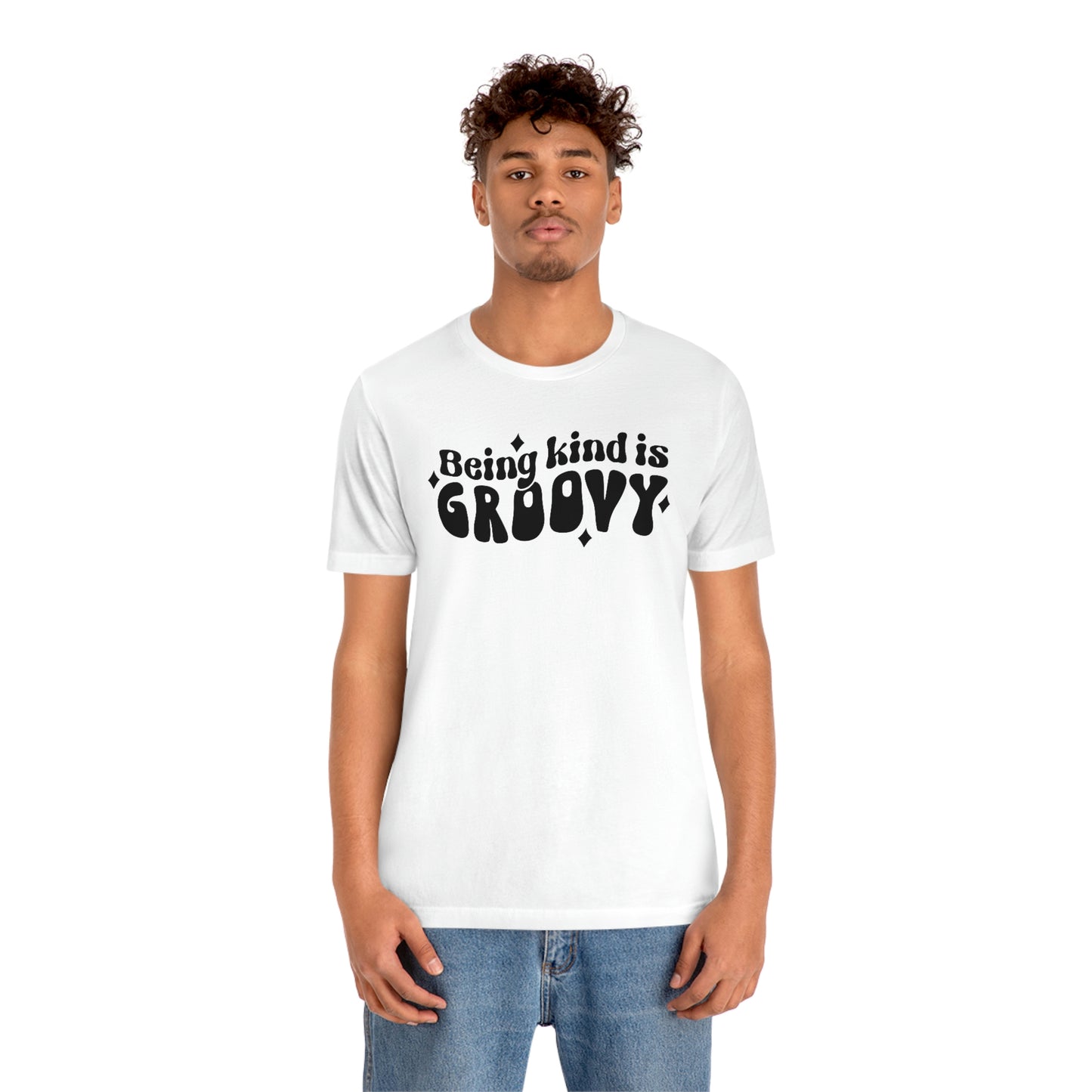 Being Kind is Groovy Unisex Jersey Short Sleeve Tee