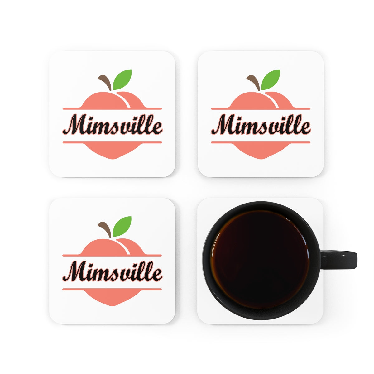 Mimsville Georgia Corkwood Coaster Set