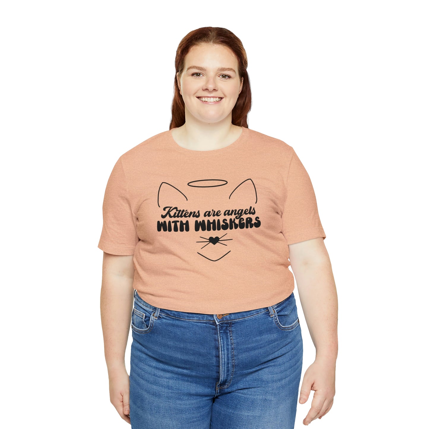 Kittens Are Angels With Whiskers Cat Short Sleeve T-shirt