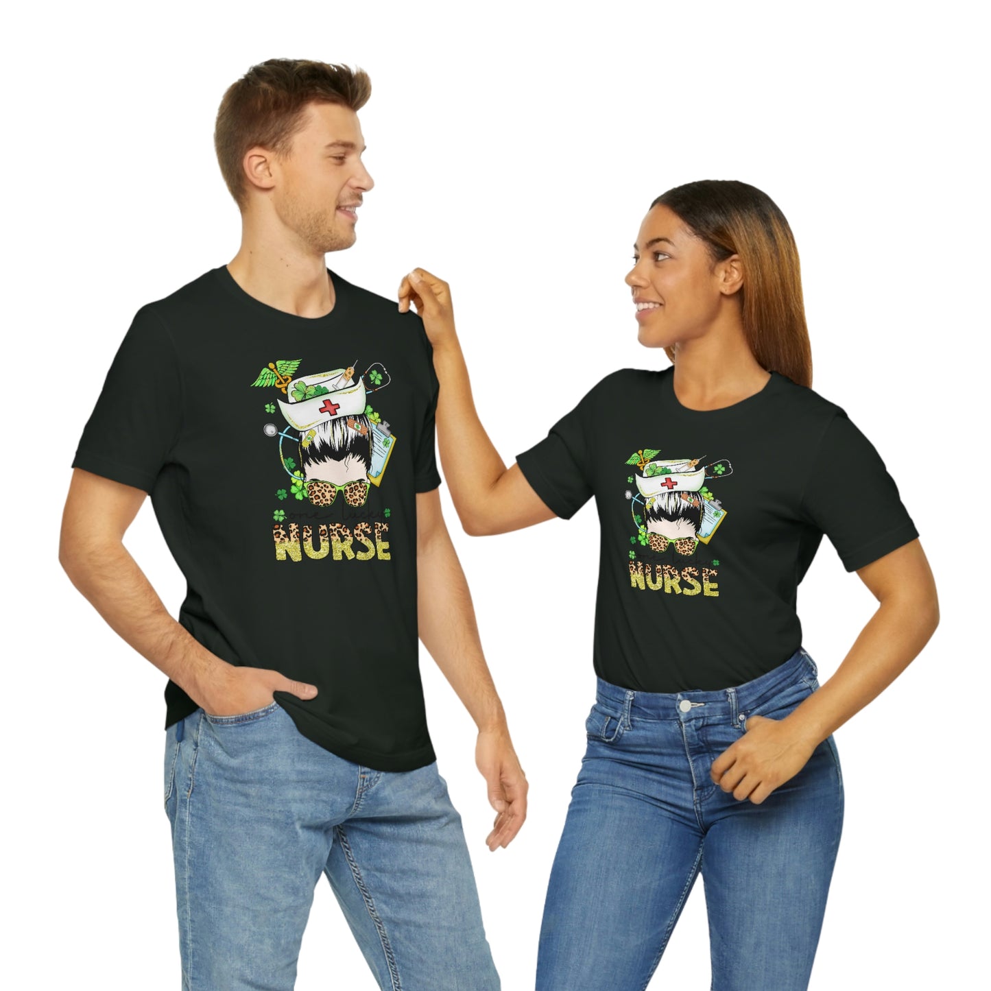 One Lucky Nurse Hat St. Patrick's Day Unisex Jersey Short Sleeve Tee