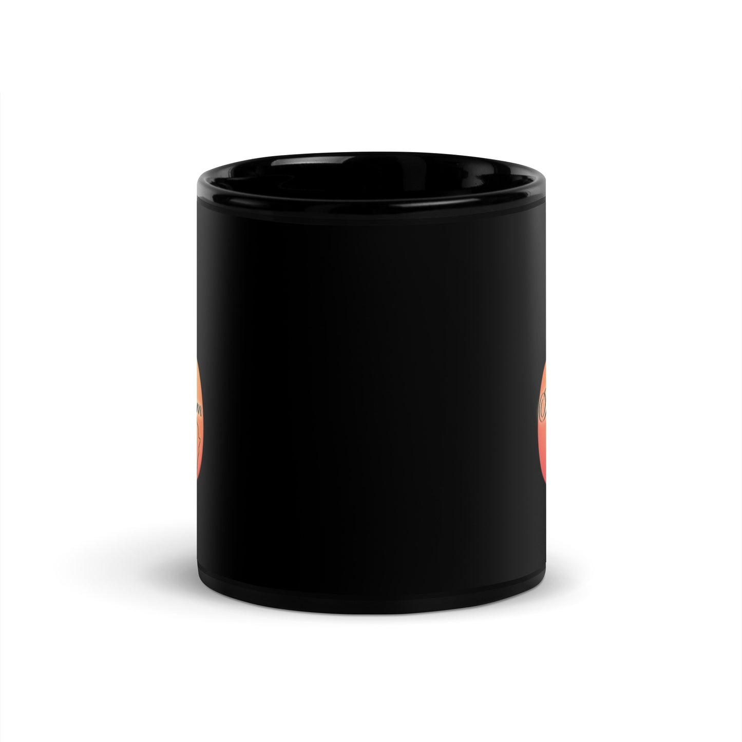 Rockingham Georgia Black Glossy Mug