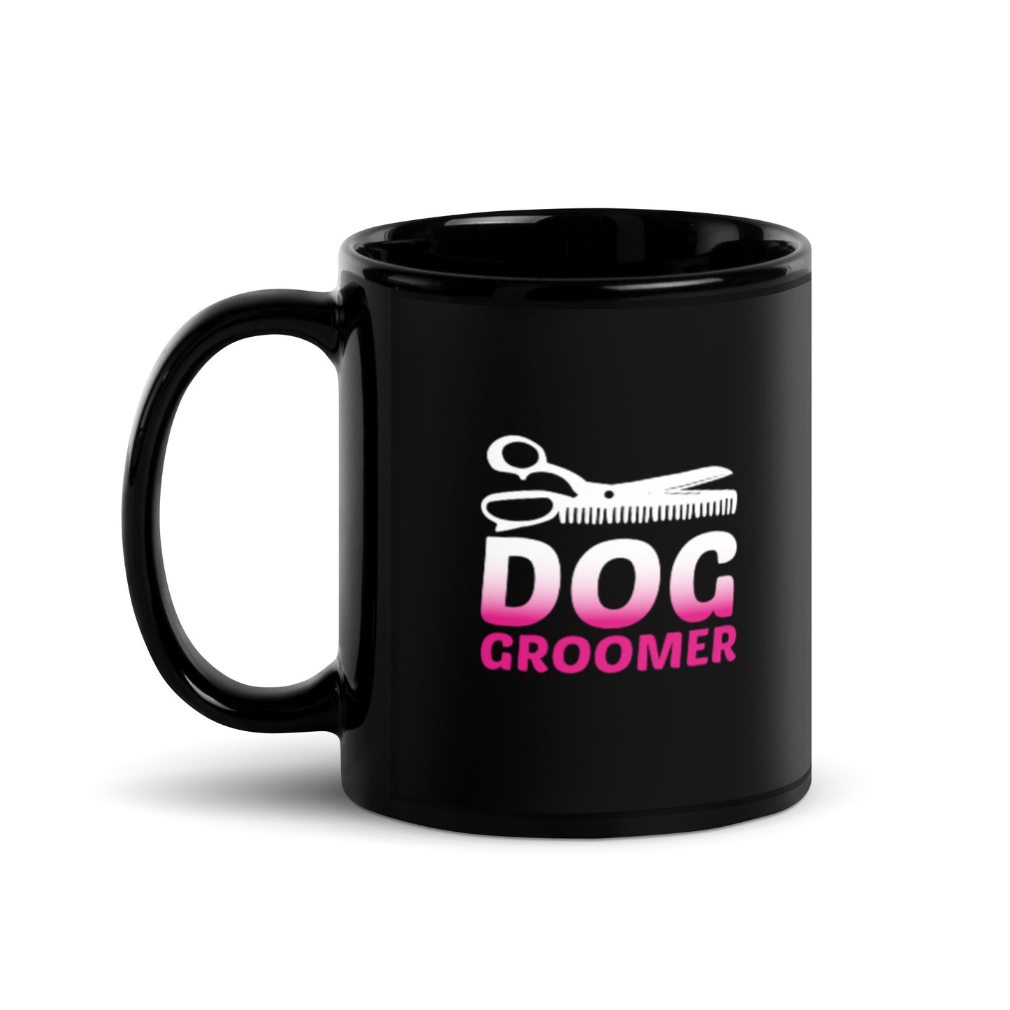 Dog Groomer Black Glossy Mug