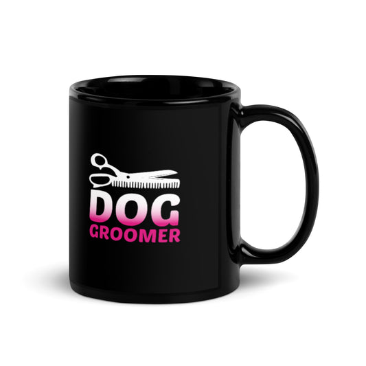 Dog Groomer Black Glossy Mug