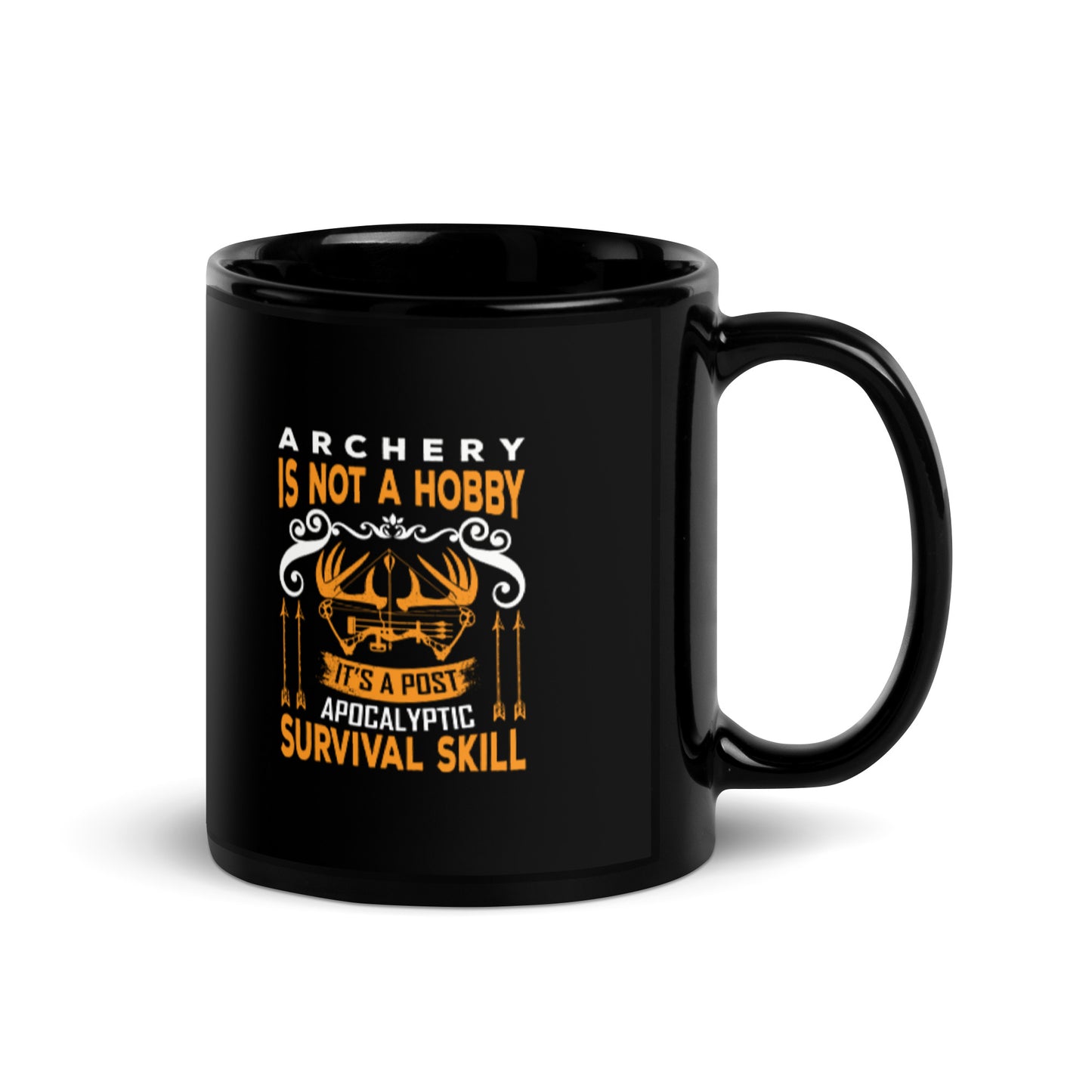 Archery is Not a Hobby Black Glossy Mug