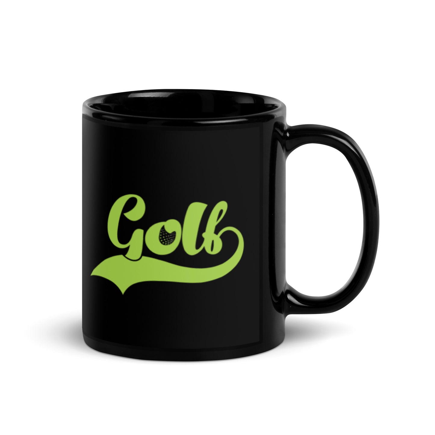 Golf Black Glossy Mug