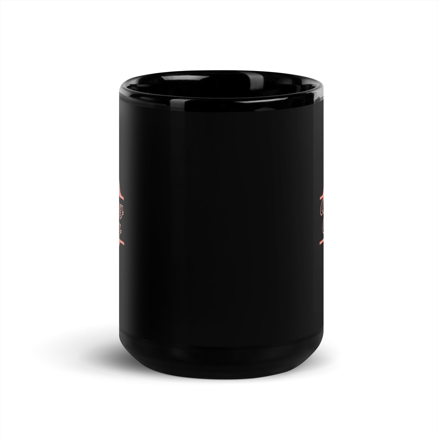 Appling County Peach Town Name Black Glossy Ceramic Mug