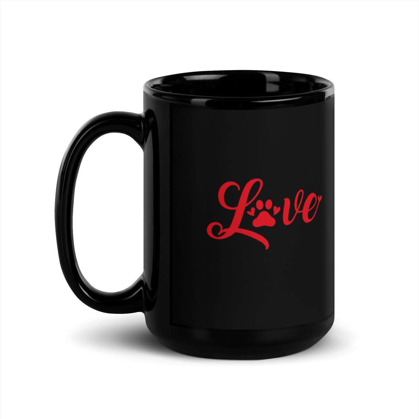 Love Black Glossy Mug