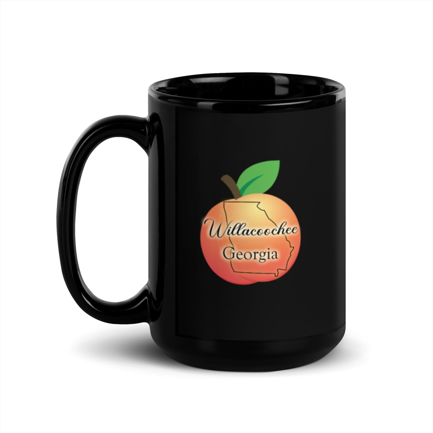 Willacoochee Georgia Black Glossy Mug